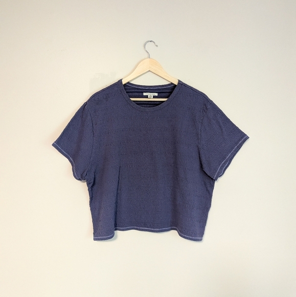 American Eagle Muted Purple Muslin Boxy Tee - Picture 1 of 4